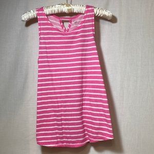 Pink and White Justice Tank